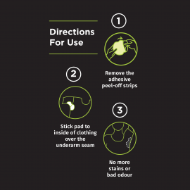 Pee Safe Folded Disposable Underarm Sweat Pads - Pack of 14