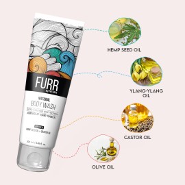 FURR By Pee Safe Natural Body Wash - 200 ml| Ayurvedic and Natural | For Smooth and Glowing Skin