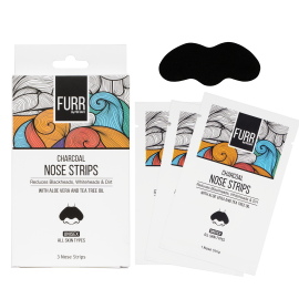 FURR By Pee Safe Charcoal Nose Strips - 3N | Reduces Blackheads, Oil and Dirt | Aloe Vera and Tea Tree Infused