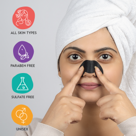 FURR By Pee Safe Charcoal Nose Strips - 3N | Reduces Blackheads, Oil and Dirt | Aloe Vera and Tea Tree Infused
