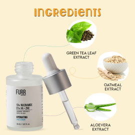 FURR Hydrating Face Serum - 30ML (10% Niacinamide, 1% Hyaluronic Acid & Zinc)