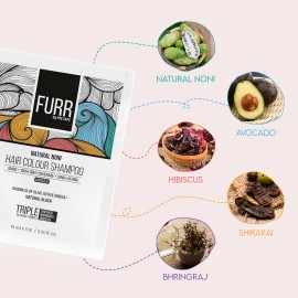 FURR by Pee Safe Natural Noni Hair Colour Shampoo | Pack Of 5 Sachets