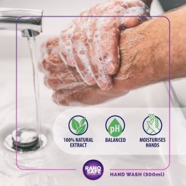 Raho Safe Hand Wash With Neem Essence and Goodness of Green Apple & Tea Tree - 300 ML Raho Safe Hand Wash With Neem Essence and Goodness of Green Apple & Tea Tree - 300 ML