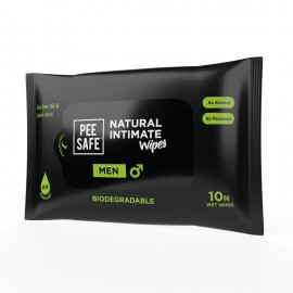 Pee Safe Biodegradable Intimate Wipes for Men - Pack of 10 Pee Safe Biodegradable Intimate Wipes for Men - Pack of 10