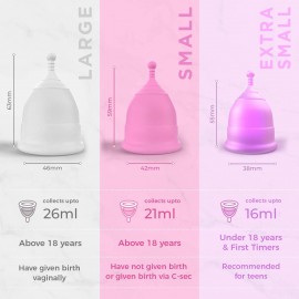 Pee Safe Reusable Menstrual Cup with Medical Grade Silicone for Women - Extra Small | FDA Approved Pee Safe Reusable Menstrual Cup with Medical Grade Silicone for Women - Extra Small | FDA Approved