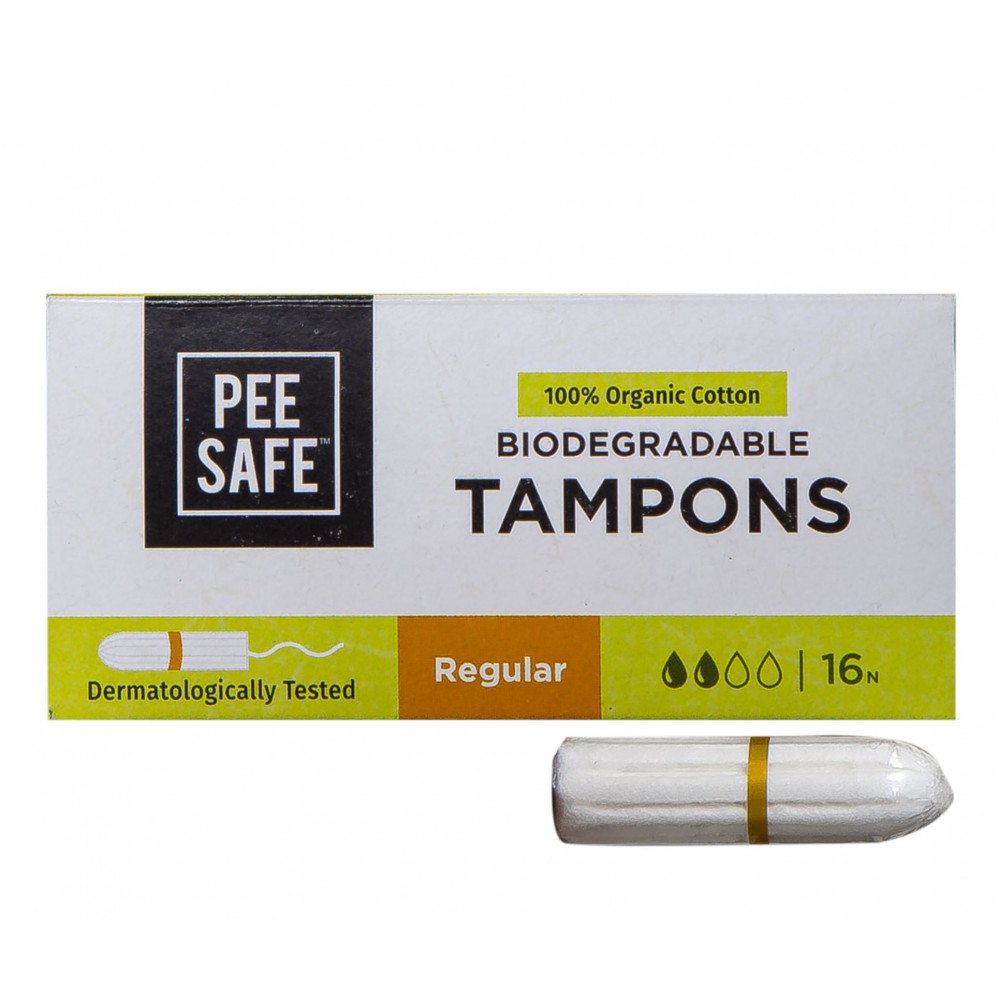 Pee Safe Organic Cotton Tampon - Regular Pee Safe Organic Cotton Tampon - Regular