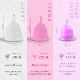 Pee Safe Reusable Menstrual Cup with Medical Grade Silicone for Women - Large Pee Safe Reusable Menstrual Cup with Medical Grade Silicone for Women - Large