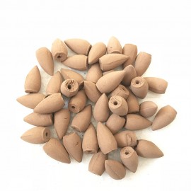 Fragrant Cone Incense Burner | Back Flow | 40 Pcs Set - Random Colors
