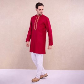 Men's Cotton Straight Kurta