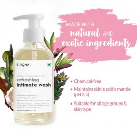 Sirona Natural pH balanced Intimate Wash with 5 Magical Herbs & No Chemical Actives - 200 ml