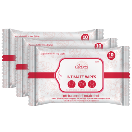 Sirona Intimate Wet Wipes - 10 Wipes (Buy 2 Get 1 Free)