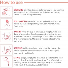 Sirona Reusable Menstrual Cup with FDA Compliant Medical Grade Silicone - Medium