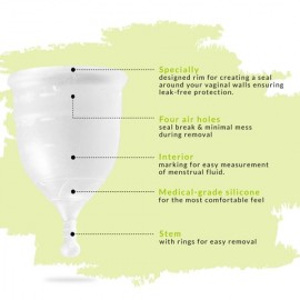 Sirona Pro Super Soft Reusable FDA Approved Menstrual Cup with Medical Grade Silicon - Large (1 Unit) Sirona Pro Super Soft Reusable FDA Approved Menstrual Cup with Medical Grade Silicon - Large (1 Unit)