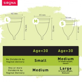 Sirona Pro Super Soft Reusable FDA Approved Menstrual Cup with Medical Grade Silicon - Large (1 Unit) Sirona Pro Super Soft Reusable FDA Approved Menstrual Cup with Medical Grade Silicon - Large (1 Unit)