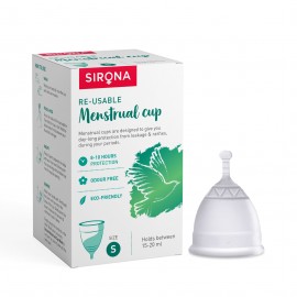 Sirona Pro Super Soft Reusable FDA Approved Menstrual Cup with Medical Grade Silicon - Small (1 Unit)