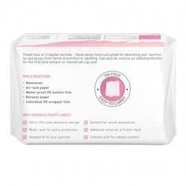 Sirona Ultra-Thin Premium Panty Liners (Regular Flow), 60 Counts - Large