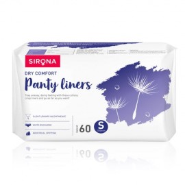 Sirona Ultra-Thin Premium Panty Liners (Regular Flow), 60 Counts - Small