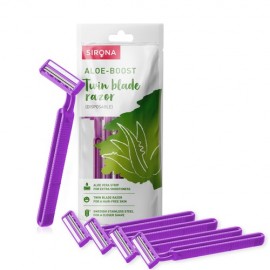 Sirona Disposable Shaving Razor for Women with Aloe Boost - Pack of 5