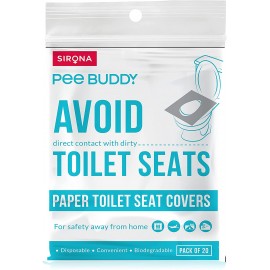 PeeBuddy Disposable Toilet Seat Cover - 20 Seat Covers
