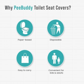 PeeBuddy Disposable Toilet Seat Cover - 20 Seat Covers