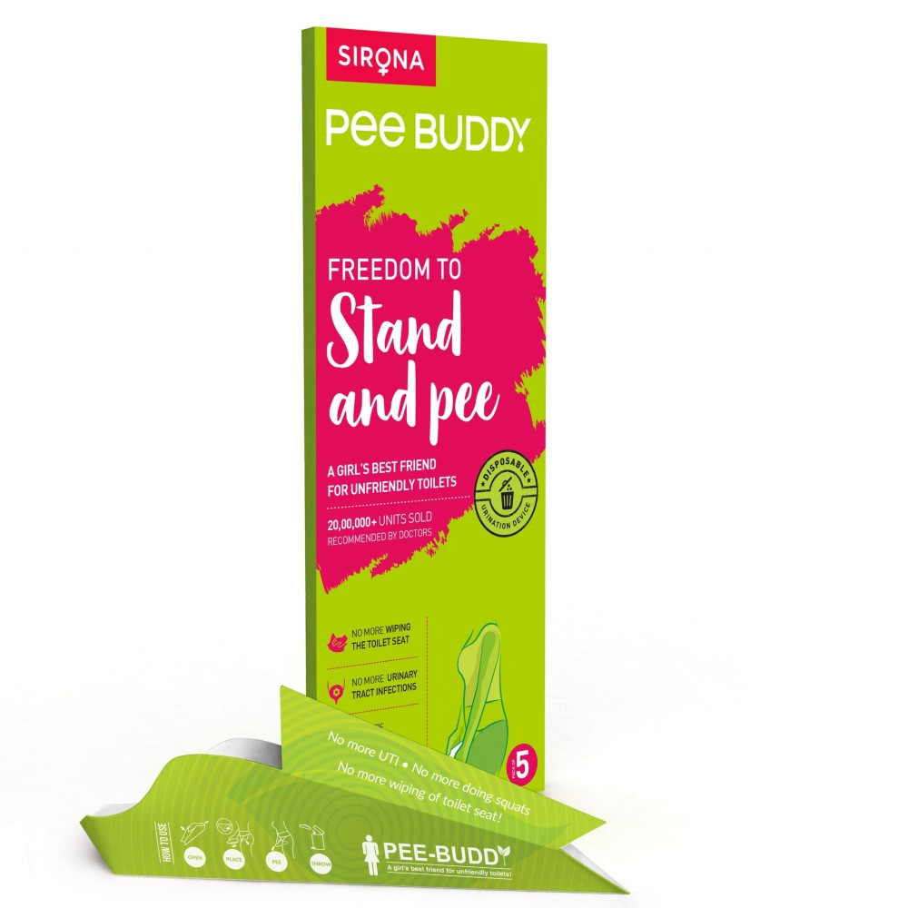 PeeBuddy Disposable, Portable Female Urination Device for Women - 5 Funnels