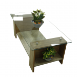 Stylish Glass Top Coffee Table - 4’ x 2’ x 1’6″