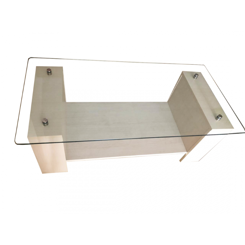 Glass Top Coffee Table - White Glass Top Coffee Table - White