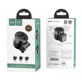 HOCO AC4 Power Adapter Dual USB Wall Charger Converter for EU/US/AU/UK Plug HOCO AC4 Power Adapter Dual USB Wall Charger Converter for EU/US/AU/UK Plug