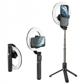 HOCO Tabletop Holder “LV03 Showfull” For Live Broadcast With Round Fill Light & BT Remote Control HOCO Tabletop Holder “LV03 Showfull” For Live Broadcast With Round Fill Light & BT Remote Control