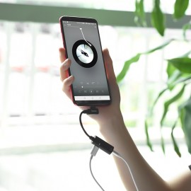 HOCO LS19 2-in-1 Adapter Type-C to 3.5 mm Audio Converter HOCO LS19 2-in-1 Adapter Type-C to 3.5 mm Audio Converter