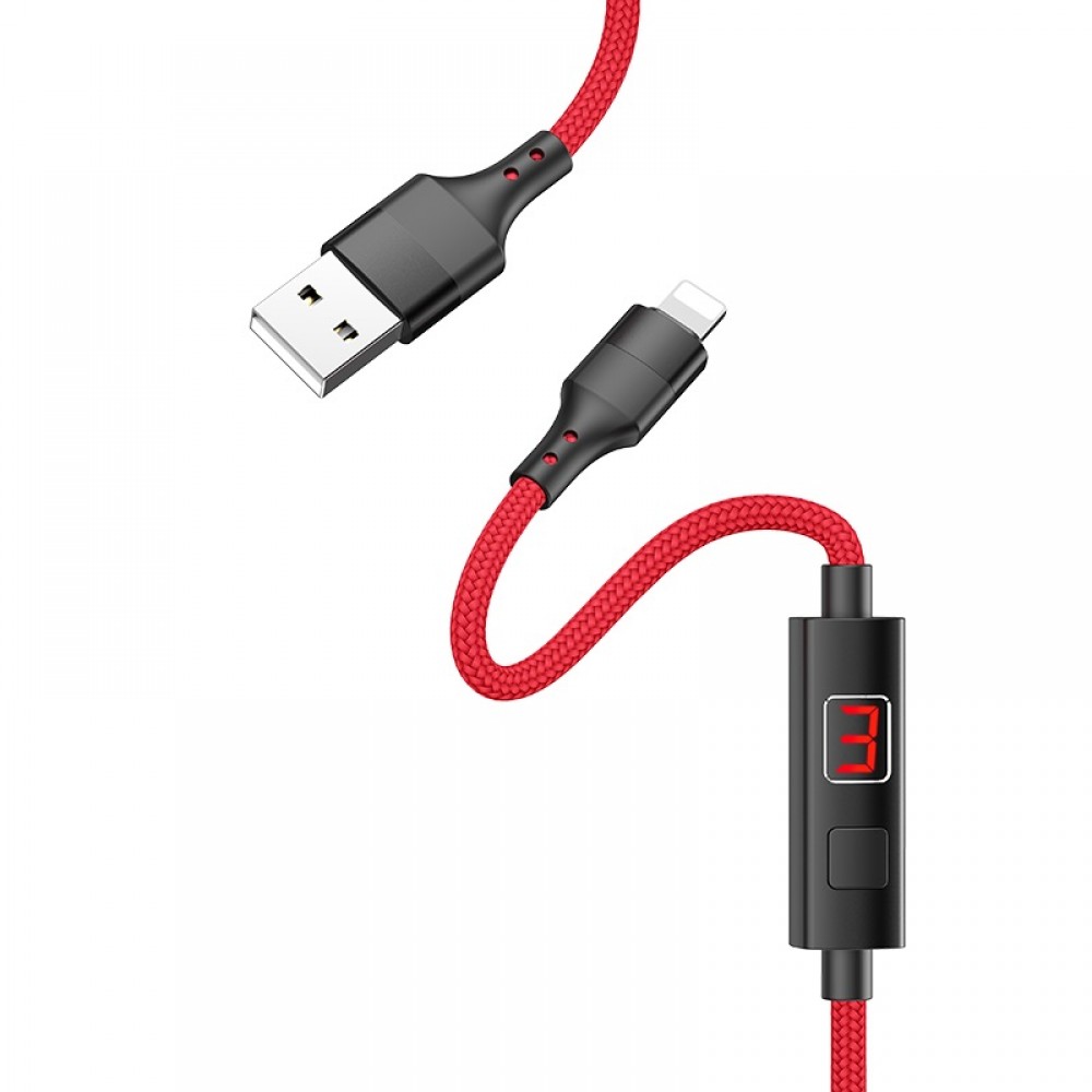 HOCO Cable USB to Lightning “S13 Central Control” Charging Data Sync With Timer HOCO Cable USB to Lightning “S13 Central Control” Charging Data Sync With Timer