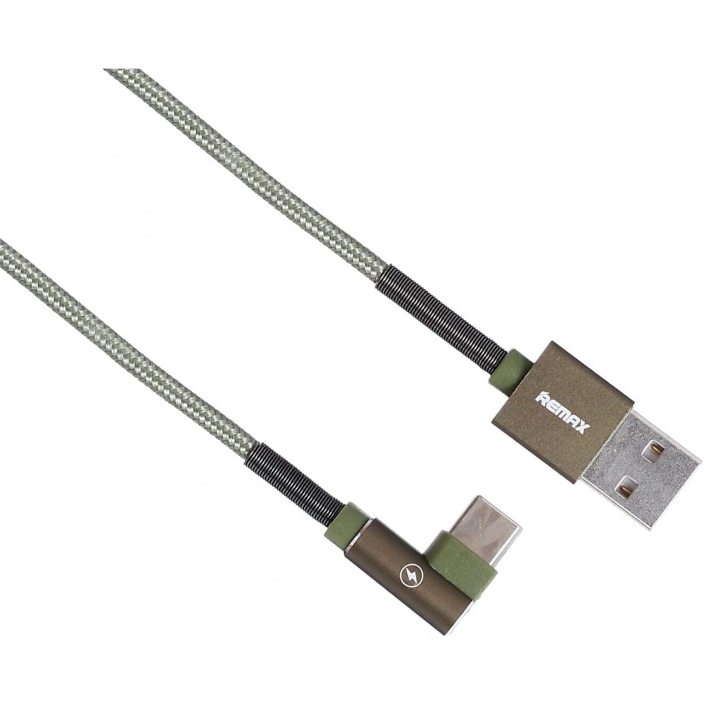Remax RC-119A Data Cable Fast Charging Ranger Series 2.4A Type-C USB For Mobile Phones 100 cm - Green Remax RC-119A Data Cable Fast Charging Ranger Series 2.4A Type-C USB For Mobile Phones 100 cm - Green