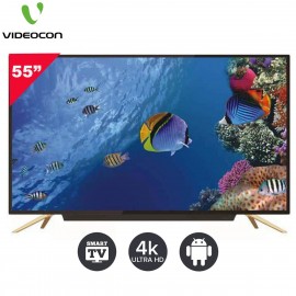 Videocon 55 Inches 4K 9.0 Uhd Android Smart Led Tv (Sound Bar & voice Remoter)