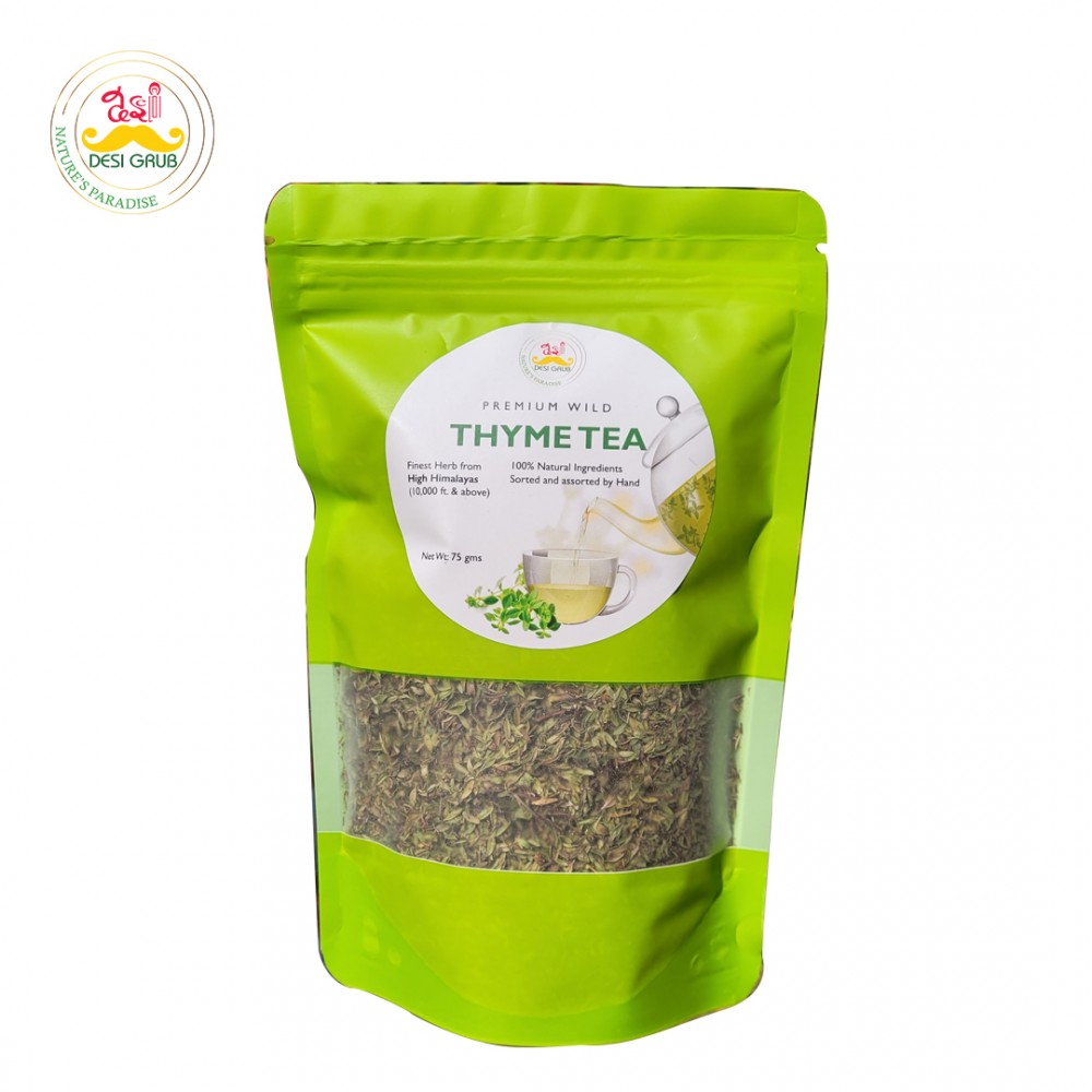 Desi Grub Premium Wild Thyme Tea | Himalayan Herbal Thyme Tea 75 Gms Desi Grub Premium Wild Thyme Tea | Himalayan Herbal Thyme Tea 75 Gms