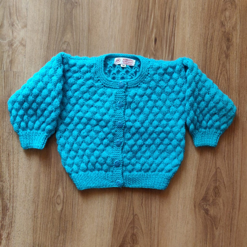 Button Down Sweater (Bobble) - Knitted Sweater For Kids