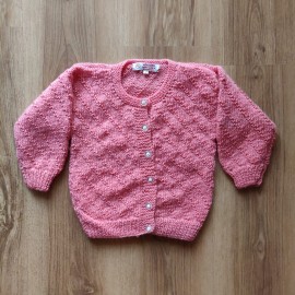 Button Down Sweater (Slant) - Knitted Cardigans For Kids