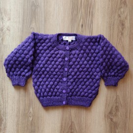 Button Down Sweater (Bobble) - Knitted Sweater For Kids