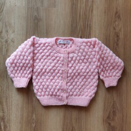 Button Down Sweater (Bobble) - Knitted Sweater For Kids