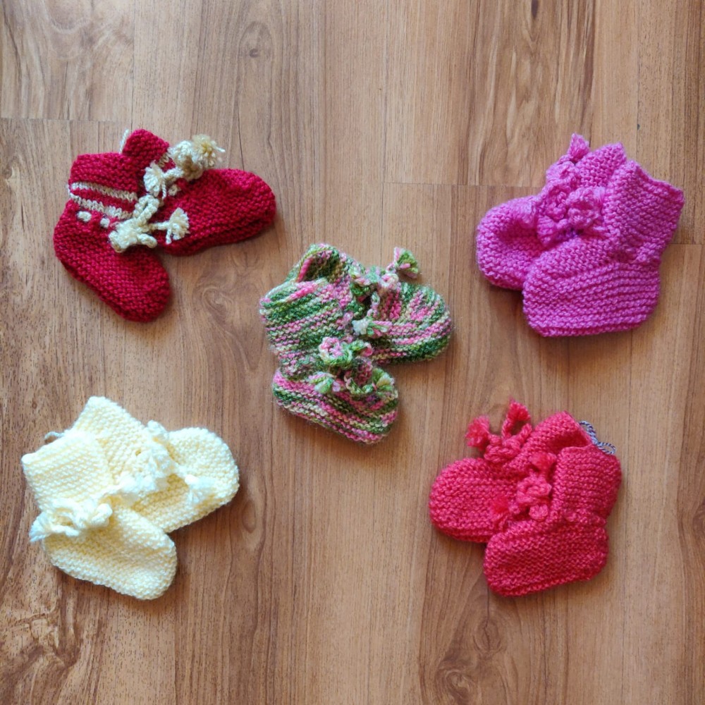 Handmade Woolen Socks For Kids - Set of 5  Handmade Woolen Socks For Kids - Set of 5