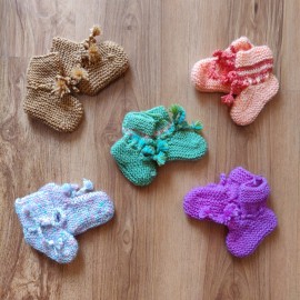 Knitted Woolen Socks - Set of 5 
