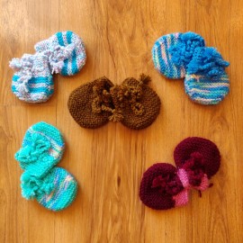 Woolen Mittens For Kids - Set of 5