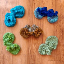 Woolen Knitted Mittens For Kids - Combo of 5 