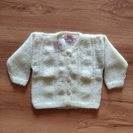 Solid Button Down Sweater - Woolen Infant Wear
