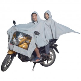 Durable Double Hooded Full Raincoat for Bike - Made in Nepal