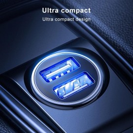 Joyroom 3.1A Mini Dual-port Fast Charging Smart Car Charger - C-A06 Joyroom 3.1A Mini Dual-port Fast Charging Smart Car Charger - C-A06