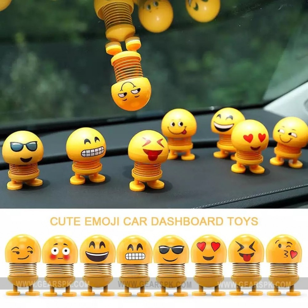 Cute Spring Dancing Emoji Dolls, Shaking Head Dolls, Cute Head Spring Dancing Doll Toy for Car Interior Dashboard Decoration Cute Spring Dancing Emoji Dolls, Shaking Head Dolls, Cute Head Spring Dancing Doll Toy for Car Interior Dashboard Decoration