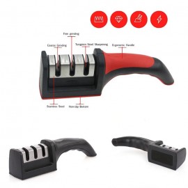 Knife Sharpener with 3 Stage Knife Sharpening Sections