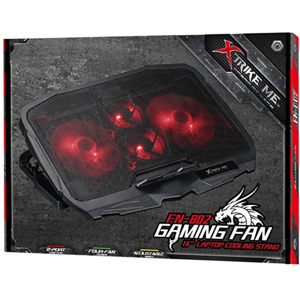 XTRIKE -Portable Power Cooling System FN-802 With 4 Fans Laptop Cooler XTRIKE -Portable Power Cooling System FN-802 With 4 Fans Laptop Cooler