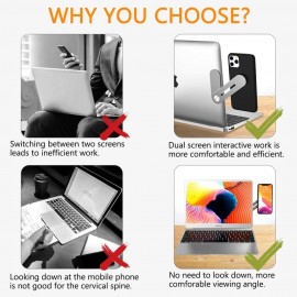 Laptop Phone Holder, Adjustable Laptop Side Mount Clip, Laptop Stand Computer Monitor Laptop Phone Holder, Adjustable Laptop Side Mount Clip, Laptop Stand Computer Monitor