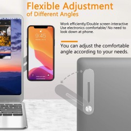 Laptop Phone Holder, Adjustable Laptop Side Mount Clip, Laptop Stand Computer Monitor Laptop Phone Holder, Adjustable Laptop Side Mount Clip, Laptop Stand Computer Monitor